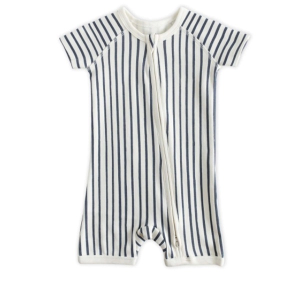Pehr Stripe Fitted Organic Cotton Romper (Baby)
STRIPES AWAY INK BLUE, Size 3-6M - Picture 1 of 1